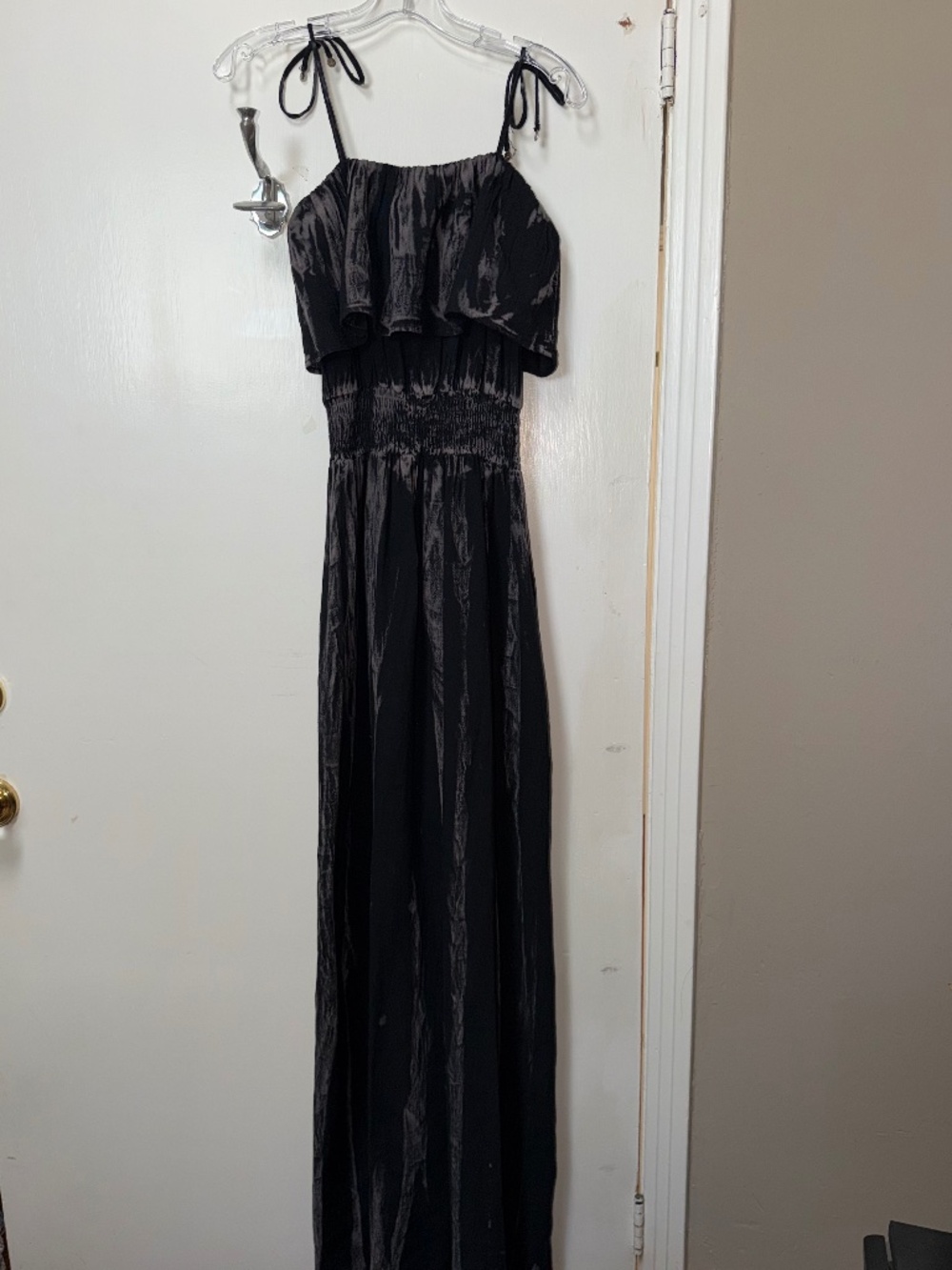 Vintage Y2K T-Bags Los Angeles Black Smocked Maxi Dress